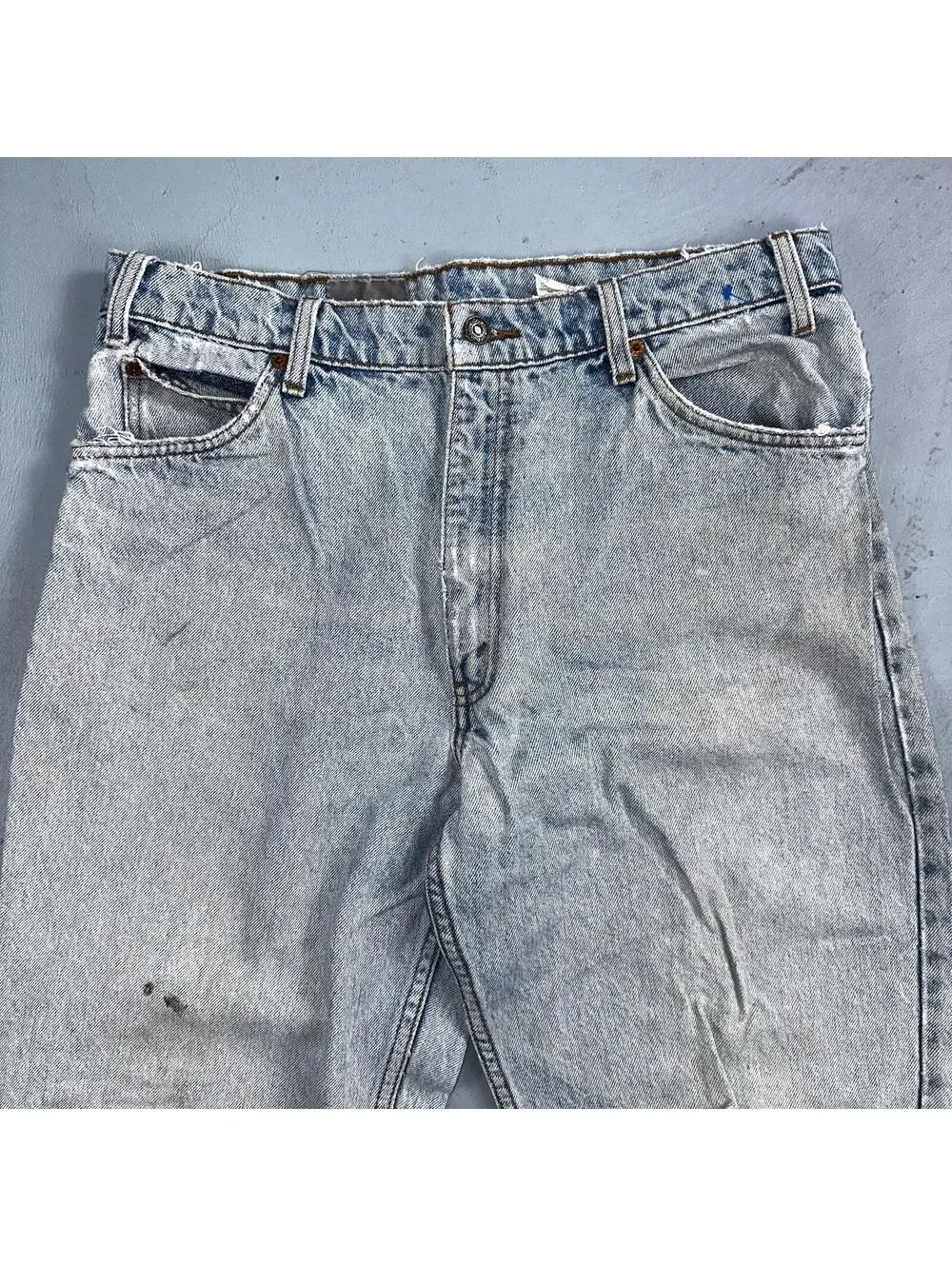 Levis 550 Vintage 90s USA Orange Tab Relaxed Blue Ligh Wash Jeans 36x32 Ac 33x30